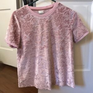 Blush velvet shirt